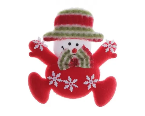 МЯГКИЙ МАГНИТ СНЕГОВИК СНЕЖИНКА 10 СМ 535394