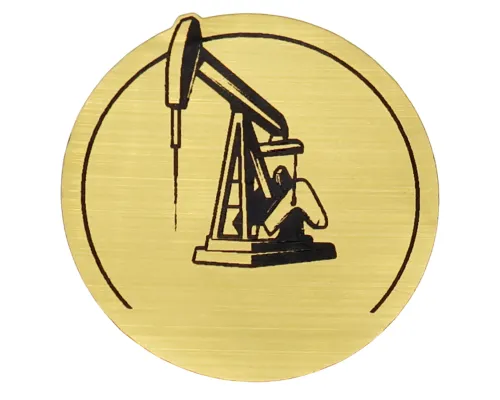 Шильд-наклейка нефть, золото