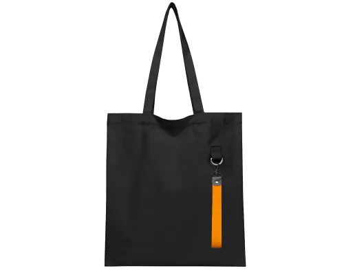Сумка для покупок LUMISSA 325 г/м² с ремувкой, чёрный/оранжевый