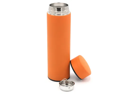 Термос Bronx софт-тач, оранжевого цвета