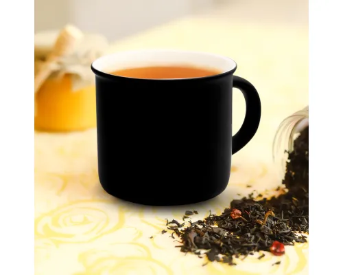 Кружка Camping, софт тач, черный