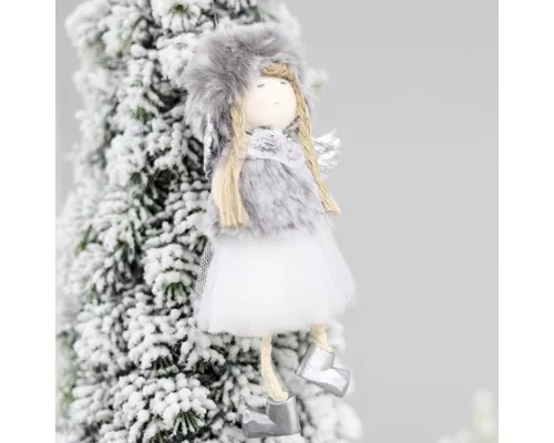 Новогоднее украшение рождественский ангел Бэгис, серый