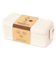 Ланчбокс (контейнер для еды) Bricker из пшеничного волокна, бежевый