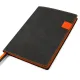 Ежедневник A5 недатированный Efemero в мягком переплёте, черно-оранжевый
