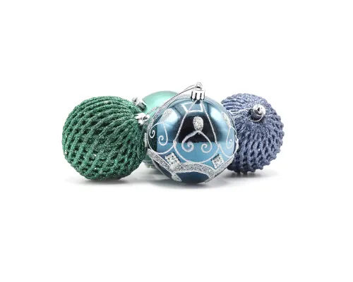 Набор новогодних пластиковых шаров №4 (9 шт.)