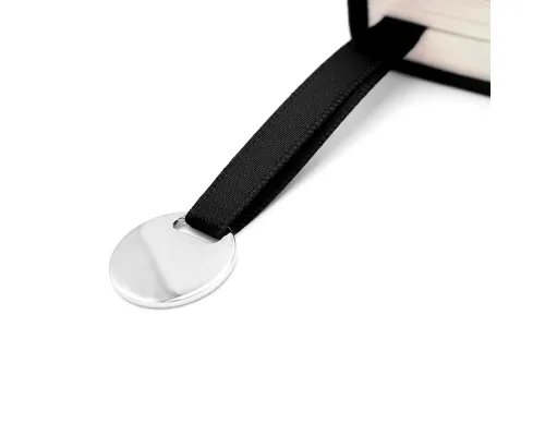 Блокнот A5 Officer в мягком переплёте с металлической биркой, чёрный