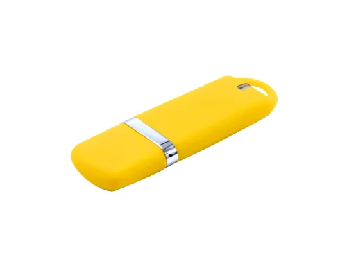 Флешка Shape с покрытием Софт Тач 16 GB, желтая Флешка Shape с покрытием Софт Тач 16 GB, желтая