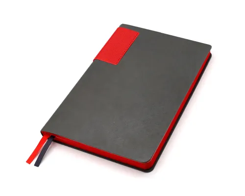 Ежедневник A5 недатированный Molfetta в мягком переплёте, серо-красный