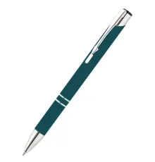 Ручка металлическая Molly софт-тач, изумрудная