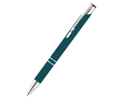 Ручка металлическая Molly софт-тач, изумрудная