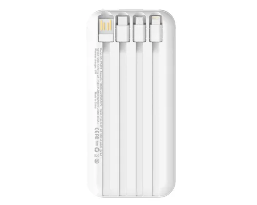 Внешний аккумулятор Authority с беспроводной зарядкой (5W), 10000 mAh, белый