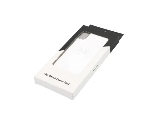 Внешний аккумулятор gPro QI, с беспроводной зарядкой 10000 mAh, белый
