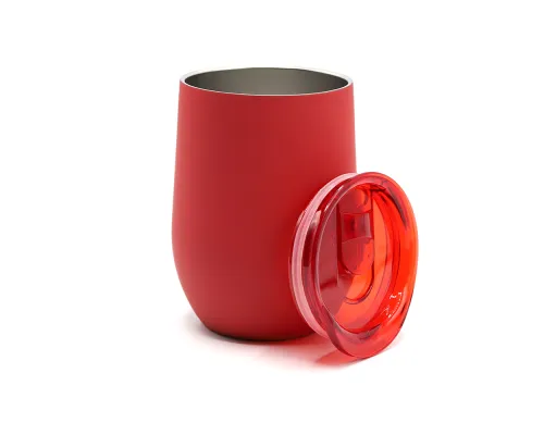 Термокружка с двойной стенкой SOFTO софт-тач, красный