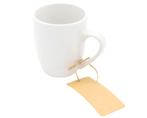 Бирка картонная на верёвке, крафт