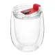 Стакан стеклянный Mango To Go, белый/красный
