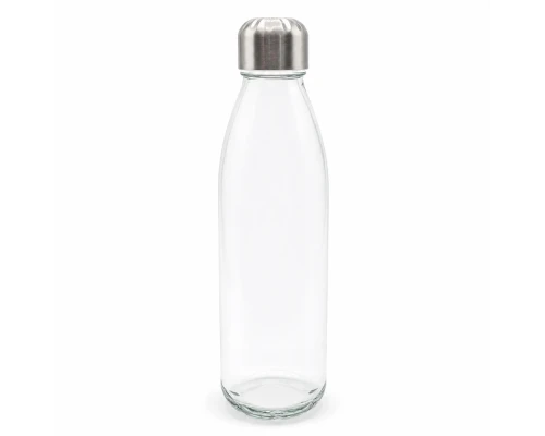 Бутылка стеклянная с манжетой и держателем Glassy, чёрная