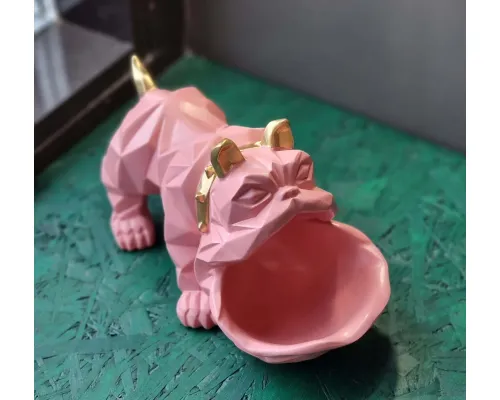 Статуэтка хранитель Бульдог, розовый