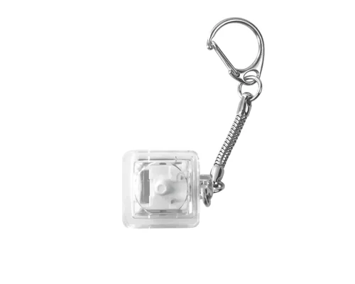 Брелок PUSH ME с LED подсветкой, Белый