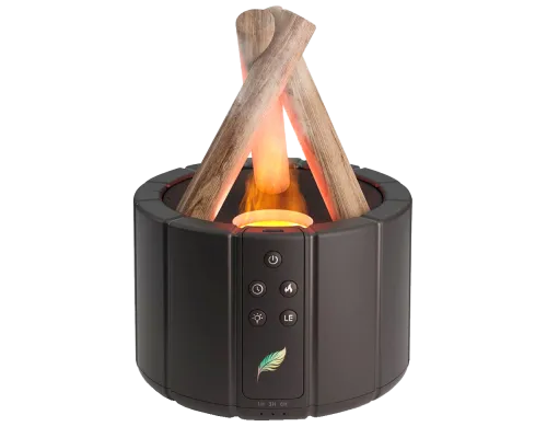Светодиодный USB увлажнитель-аромадиффузор Bonfire с пультом Д/У, чёрный