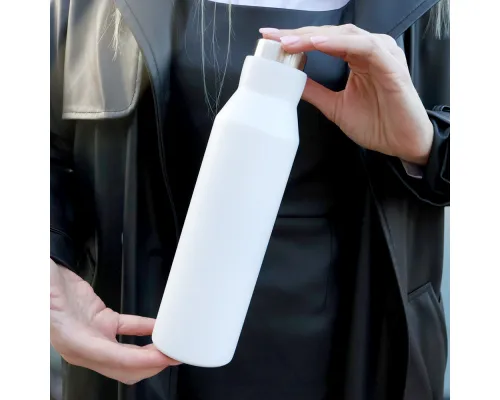 Термобутылка герметичная вакуумная Siluet, белая