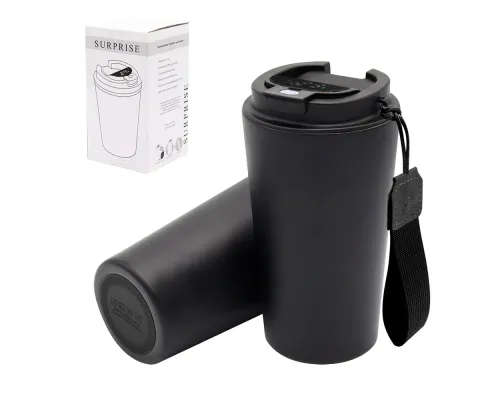 Термокружка Surprise To Go с индикатором, чёрная