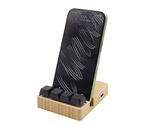 Беспроводное зарядное устройство ClickPad (10W) в виде подставки для телефона, с клавишами анти-стресс, черный