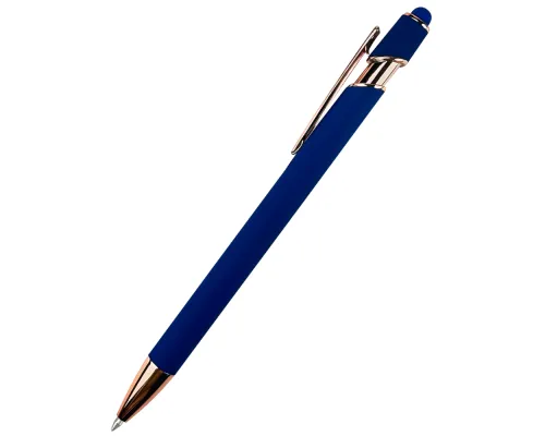 Ручка металлическая Brina софт-тач, синий