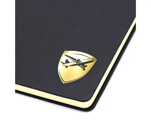 Шильд-наклейка самолет, золото