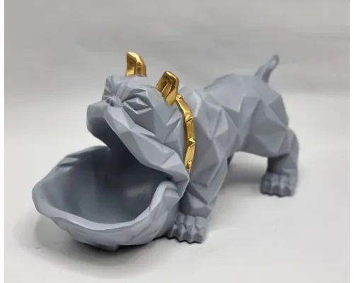 Статуэтка хранитель Бульдог, серый