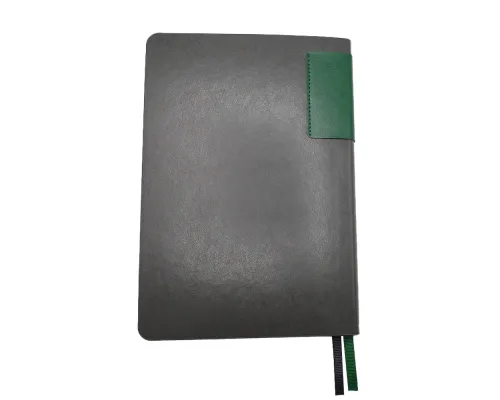 Ежедневник A5 недатированный Molfetta в мягком переплёте, серый/тёмно-зеленый