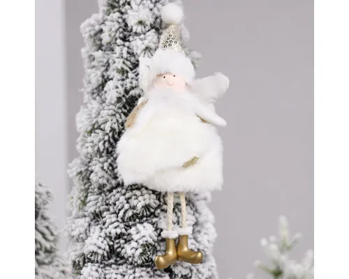 Новогоднее украшение Рождественский ангел, белый
