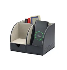 Настольный органайзер Forma c беспроводной зарядкой, черный