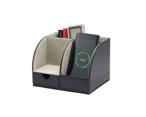 Настольный органайзер Forma c беспроводной зарядкой, черный