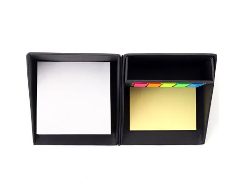 Настольный органайзер с бумажными стикерами Nivora, черный