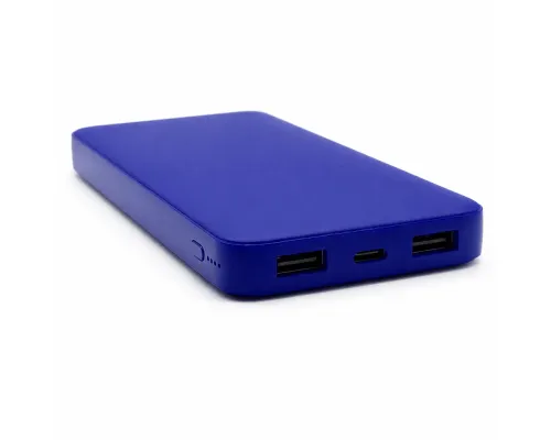 Внешний аккумулятор Polus, 10000 Mah, софт-тач покрытие, синий