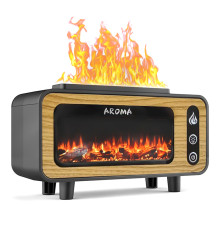 Светодиодный USB увлажнитель-аромадиффузор Vintage Fireplace, коричневый