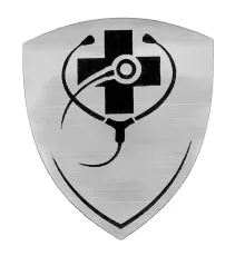 Шильд-наклейка медицина, серебро