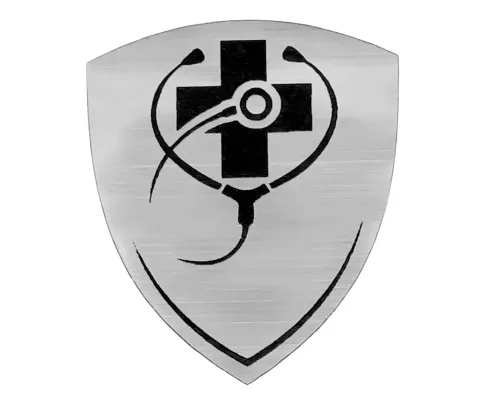 Шильд-наклейка медицина, серебро