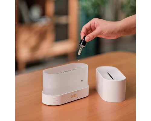 Светодиодный USB увлажнитель-ароматизатор Flame, белый Светодиодный USB увлажнитель-ароматизатор Flame, белый