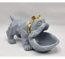 Статуэтка хранитель Бульдог, серый