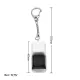 Брелок KeyDuo с LED подсветкой, чёрно-белый