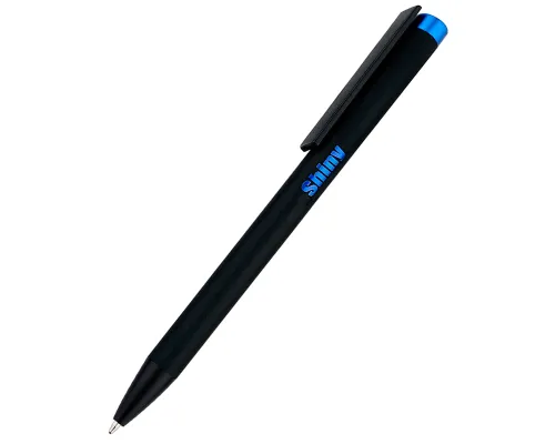 Ручка металлическая Slice Soft софт-тач, синяя