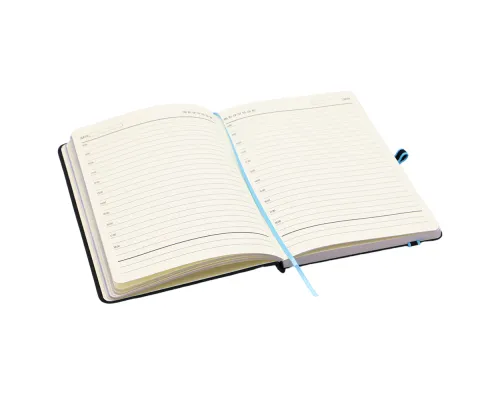 Ежедневник A5 недатированный Sir Lewis в твёрдом переплёте, голубой кант