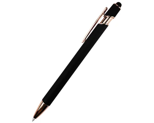 Ручка металлическая Brina софт-тач, черный