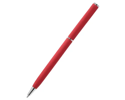 Ручка металлическая Tinny Soft софт-тач, красная
