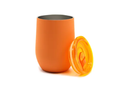 Термокружка с двойной стенкой SOFTO софт-тач, оранжевый