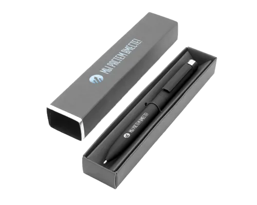 Ручка Espada в коробке Cradle чёрной с серебристым, чёрная