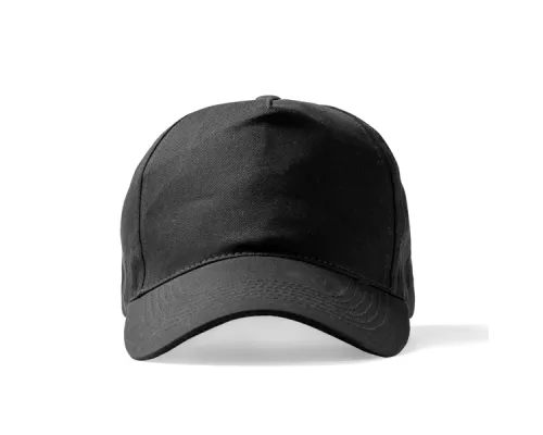Бейсболка 5-панельная из хлопка FIDES , Черный