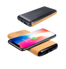 Внешний аккумулятор Suntory с беспроводной зарядкой, 10000 mAh, черный