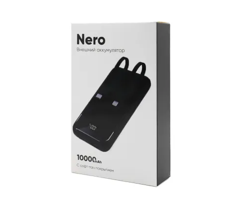 Внешний аккумулятор Nero с быстрой зарядкой (до 22,5W), 10000 mAh, чёрный
